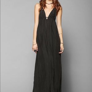Urban outfitters maxi black dress with slit
